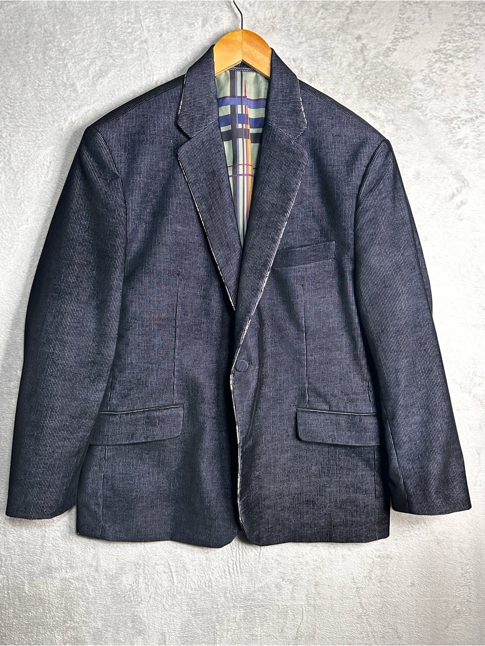 Robert Graham Navy corduroy blazer size 42